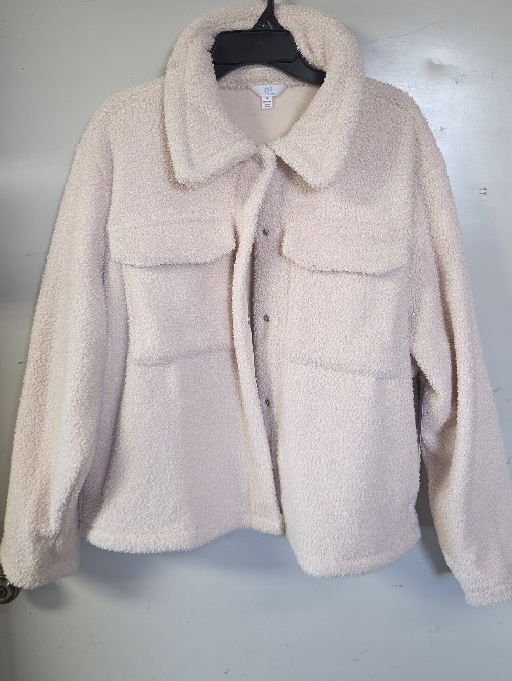 Time and Tru Cream Teddy Sherpa Jacket